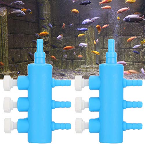 KIMISS 3 -Wege -Aquariumluft Splitter 2pcs Fischtankluftsplitterluftrohrverteiler (Eine Minute DREI) von KIMISS