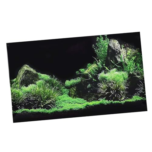 KIMISS 3D-Effekt-Meeresboden-Aquarium-Deko-Malerei: PVC-Klebeaufkleber für Aquarium-Wassergras-Hintergrund, Geeignet für 10, 20, 55, 75 Gallonen Tanks (76 * 46cm) von KIMISS