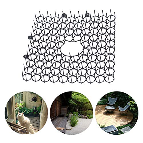 KIMISS Anti Cat Thorn Pad - Plastik -Haustierantriebsblock für Gartenarbeit Effektive Katzen und Hundeschutzmatte Zum Schutz von Pflanzen und Gemüse (Black) von KIMISS