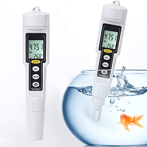 KIMISS Digitaler Salzgehaltstester für Salzwasser, CT3081 Tragbarer Salinometer Temperatur Handheld Salzwasser Industrieller Wissenschaftlicher Test, Messen, Prüfen, von KIMISS