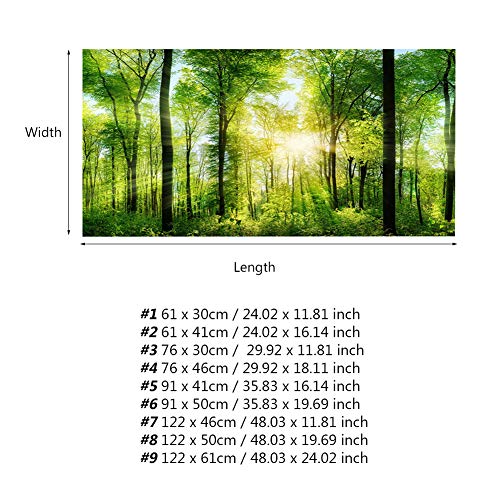 KIMISS Fischtankhintergrund, P Vivid 3D Effect Adhäsive Waldplakat für die Dekoration von Aquarienhintergründen (122 * 50CM) von KIMISS