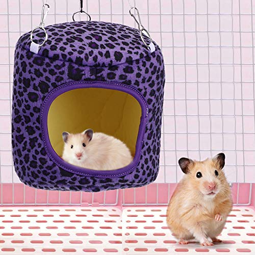 KIMISS G P Pet Hängematte, Baumwollhamster Warm Hängende Schlafnest Hängematte, Leopardenbetten für Eichhörnchen Hedgehog Meerschweinchen Chinchilla Kaninchen Taschen Kinn und S (Leopardendruck lila) KIMISS G P Pet Hängematte, Baumwollhamster Warm Hängende Schlafnest Hängematte, Leopardenbetten für Eichhörnchen Hedgehog Meerschweinchen Chinchilla Kaninchen Taschen Kinn und S (Leopardendruck lila) von KIMISS