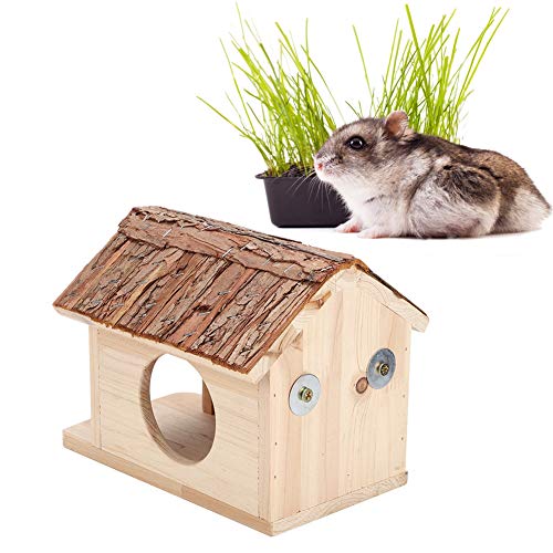 KIMISS Großes Eichhörnchen- und Kaninchenhaus aus Holz für Hamster, Meerschweinchen, Mäuse und Chinchillas – Gemütliches für Haustiere – Perfektes Kuschelversteck KIMISS Großes Eichhörnchen- und Kaninchenhaus aus Holz für Hamster, Meerschweinchen, Mäuse und Chinchillas – Gemütliches für Haustiere – Perfektes Kuschelversteck von KIMISS