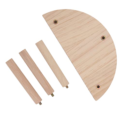 KIMISS Halbrunder Tisch für Hamster aus Holz – Sprungplattform für Haustiere Zur Bereicherung und Dekoration für Syrische Hamster KIMISS Halbrunder Tisch für Hamster aus Holz – Sprungplattform für Haustiere Zur Bereicherung und Dekoration für Syrische Hamster von KIMISS