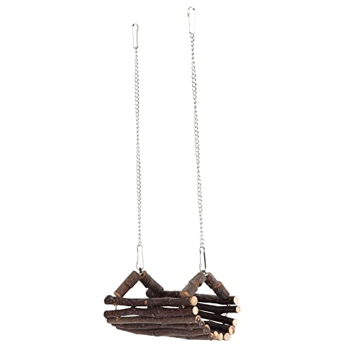KIMISS Hamster Hanging Toy, Haustier Swing Hängematte Tunnel Natürliches Apfelholzspielzeug, Holzbett -Röhrchenspielzeug Kauen für Kleine Tierische Maus, Kinn A, Ratte, Rennriss und KIMISS Hamster Hanging Toy, Haustier Swing Hängematte Tunnel Natürliches Apfelholzspielzeug, Holzbett -Röhrchenspielzeug Kauen für Kleine Tierische Maus, Kinn A, Ratte, Rennriss und von KIMISS