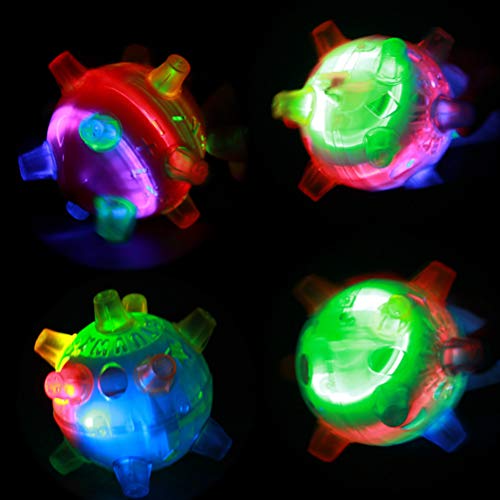 KIMISS Haustier -LED -Jumping Ball Interaktive Musik und Bouncing Spielzeug für Hunde und Katzen, EIN Spannendes Spiel mit Lichtern, Ungiftiges Design für Gesunden Spaß (PINK) von KIMISS