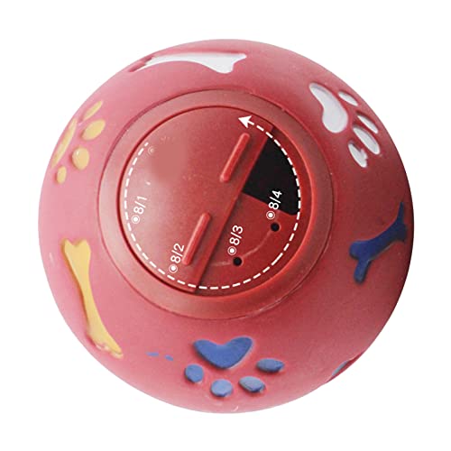 KIMISS Hundeleckerli-Spenderbälle-Spielzeug, Spender, Langsam Fressendes Kauspielzeug, Niedlicher Haustier-Puzzle-Welpe für Katze mit Bissfestem Quietschspielzeug Im Knochendesign (S von KIMISS