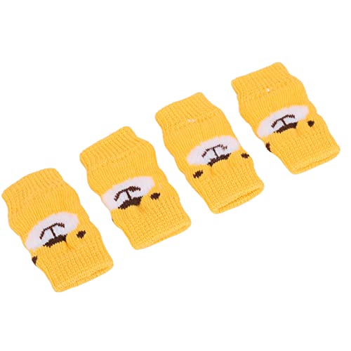 KIMISS Niedliche Teddy-Hunde-Gelenkschutzsocken – Niedliche Cartoon-Bär-Bein- und Knie-Ärmel, 4er-Pack, um die Beine Ihres Haustiers Sauber und Geschützt zu Halten (M) von KIMISS