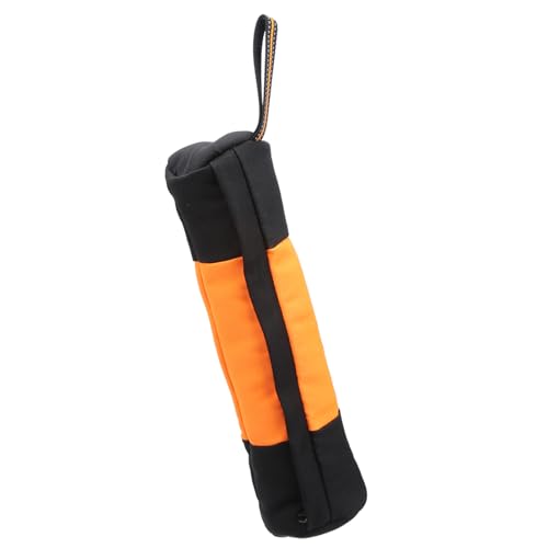 KIMISS Tragbare Leckerli-Tasche für das Hundetraining, wasserdichte Belohnungstasche aus Rindsleder für Spaziergänge, Erhältlich in Orange und Grün (L) von KIMISS