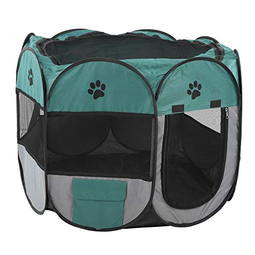 KIMISS Tragbares Faltbares Haustier, Playpen -Zeltklapphundkatze Haus Käfig Mesh Open Air -Übungen Playpene Im Freien für Hunde und Katzen Innengebrauch Zwinger Cage (XBD82 Grüne Graukesselspielzeug KIMISS Tragbares Faltbares Haustier, Playpen -Zeltklapphundkatze Haus Käfig Mesh Open Air -Übungen Playpene Im Freien für Hunde und Katzen Innengebrauch Zwinger Cage (XBD82 Grüne Graukesselspielzeug von KIMISS