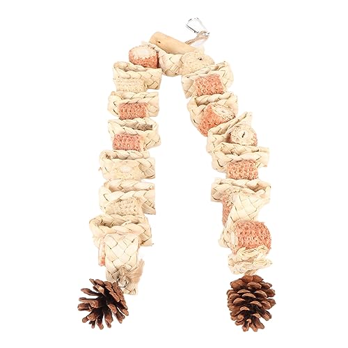 KIMISS Vogel-Kauspielzeug, Schnabelschleifen, Langeweile, Maisspielzeug, Einfache Installation, Spielzeug, Cob Pine Cone Bite für Mittelgroße und Große Papageien, Holz und Bunt KIMISS Vogel-Kauspielzeug, Schnabelschleifen, Langeweile, Maisspielzeug, Einfache Installation, Spielzeug, Cob Pine Cone Bite für Mittelgroße und Große Papageien, Holz und Bunt von KIMISS