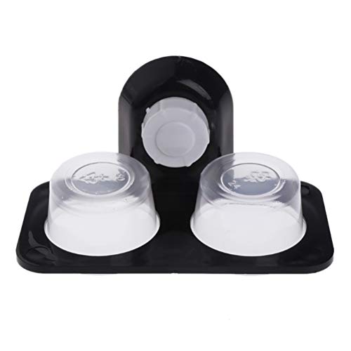 KIMISS Wandmontierte Reptilienfutterschale und CT -Zuchtbehälter - Wasserspender für Eidechsen, Spinnen, S und Andere Reptilien Raumsparende Design (Black) von KIMISS