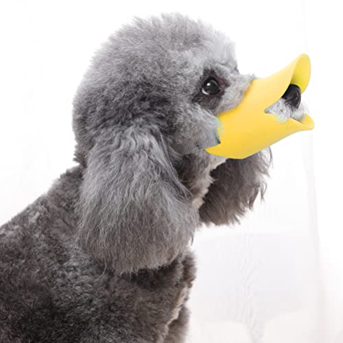 KIMISS Weiche Anti -Bite -Enten Mund Form Hundemundmund Niedliche und Bequeme Silikonabdeckungen für Trainings und Verhaltenskorrektur (Yellow #01) von KIMISS