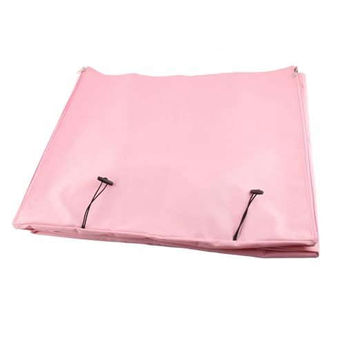 KIMISS Winddichte wasserdichte Haustierkistenabdeckung für Katzen, Kaninchen und Hunde - Atmungsaktives 4 -Jahreszeiten Design mit Seiten Reißverschluss und Einstellbar (PINK #14) von KIMISS
