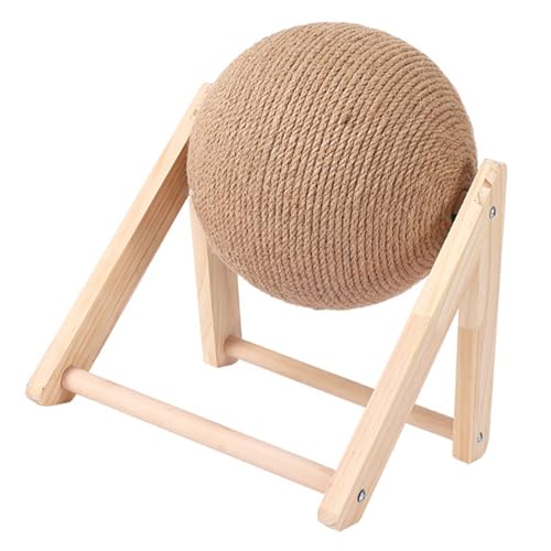 KIMISS Katzenkratzball auf Ständer, Interaktives Kratzspielzeug aus Massivem Holz, Haustierspielzeug mit Sisalseil in V-Form, Unverzichtbar für die Gesundheit und Unterhaltung der KIMISS Katzenkratzball auf Ständer, Interaktives Kratzspielzeug aus Massivem Holz, Haustierspielzeug mit Sisalseil in V-Form, Unverzichtbar für die Gesundheit und Unterhaltung der von KIMISS