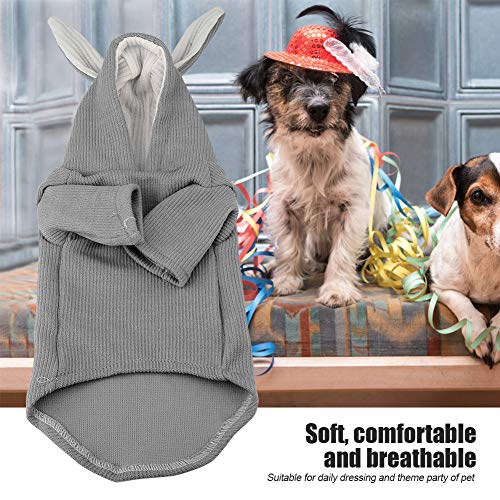 Kleine Hunde Kleidung, Kostüme Katzen Süße Chihuahua Lustige Hund Kostüm Fashion Theme Party Hoodies Bunny Ohrpullover Winter Warm Halloween Day Teddy Outfit für Haustierkleid Medium (XXL) von KIMISS