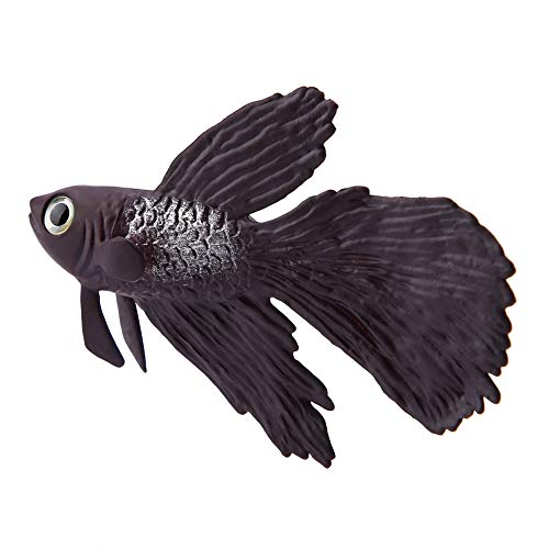Künstliche Fische Forriumrium Dekoration Lustige Künstliche Silikon Kleine Fische Fisch Ornamente Betta Fisch Fakerium Fishrium Dekor (Nr. 2 Brown Betta) von KIMISS