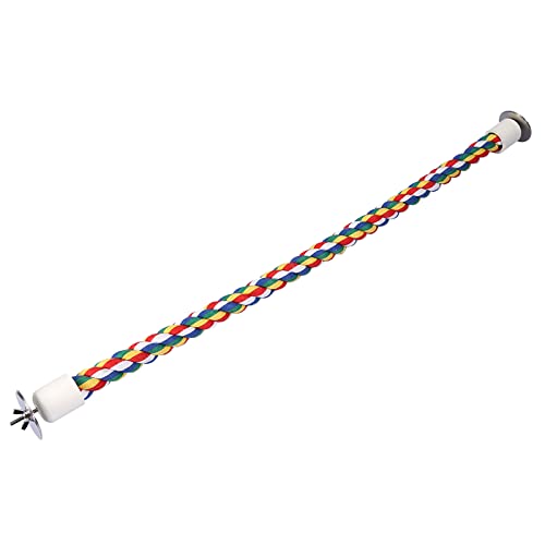 Papageien-Baumwollseil, Barschständer, Sprungbrettleiter – Ideal für Kleine Vögel, Sicheres Spielgerät für Sittiche, Nymphensittiche, Turteltauben von KIMISS