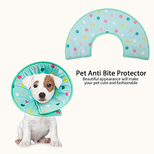 Pet Recovery Collar, Weicher Katzenhund-Schwamm-Kegel-Anti-Biss-Hals-Verstellbarer für Kragen und Zapfen IVE Anti-Bite Lick Wund Healing Schutz (M) von KIMISS