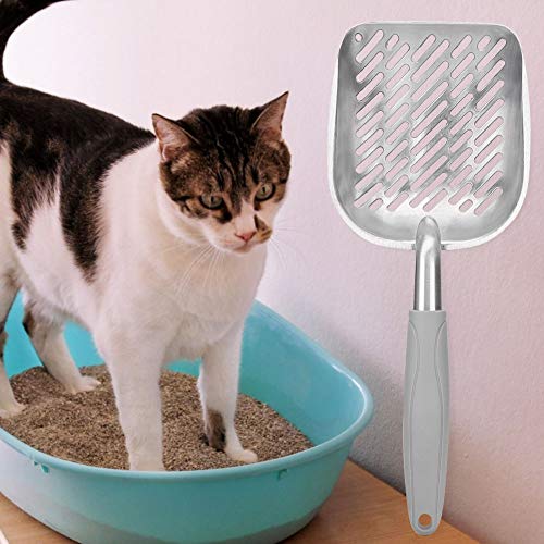 Premium-Katzenstreuschaufel aus Metall – Katzen- und Hundekotschaufel aus Aluminiumlegierung mit Löchern für Einfache Reinigung – Werkzeug für die Abfallentsorgung von Haustieren Premium-Katzenstreuschaufel aus Metall – Katzen- und Hundekotschaufel aus Aluminiumlegierung mit Löchern für Einfache Reinigung – Werkzeug für die Abfallentsorgung von Haustieren von KIMISS