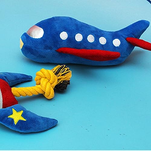 Quietschendes Kauspielzeug für Hunde, Kauspielzeug für Haustiere, Plüschflugzeug, Bissfestes Spielzeug, Flugzeugquietschen, Interaktive Angstreduzierung für Katzen, Hunde, Quietschendes Kauspielzeug für Hunde, Kauspielzeug für Haustiere, Plüschflugzeug, Bissfestes Spielzeug, Flugzeugquietschen, Interaktive Angstreduzierung für Katzen, Hunde, von KIMISS