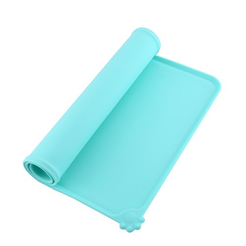 Silikon -Haustier -Fütterung, Matten Matten wasserdichte Nahrung Non Cat Easy Wischen Sie Saubere Schüssel Schüssel Schlupfhund und Wasser Tischemat Grüne Futterpuppenprodukt (Green) von KIMISS