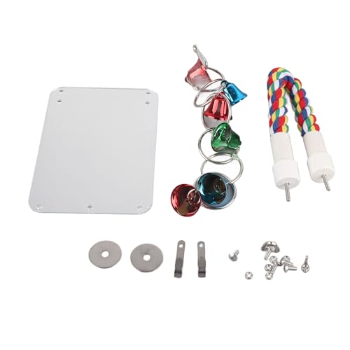 Stehbar Spiegelspielzeug, Vogel Farbenfrohe Kauspapageispielzeug, Vogelhänge -Schauspiel mit Glockenschnur für Sittiche Cockatiels Swing Interactive Play Toys Käfig Stehbar Spiegelspielzeug, Vogel Farbenfrohe Kauspapageispielzeug, Vogelhänge -Schauspiel mit Glockenschnur für Sittiche Cockatiels Swing Interactive Play Toys Käfig von KIMISS