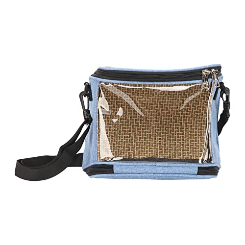 Tragbare Papageien-Tragetasche für Reisen Im Freien – Kleine Haustierhandtasche, Umhängetasche und Autositz für Vögel und Hamster – Reisekäfig für Vögel und Kleine Haustiere (Blue) von KIMISS