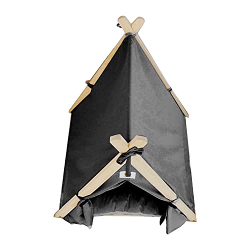 Tragbares -Zeltbett für Haustiere, Großer Raum für Haustiere, Grau, Platz, Betten für Hunde und Katzen, Graues Kissen, Stabile Katzen, Stoff, mit Stabilem (Grey) von KIMISS