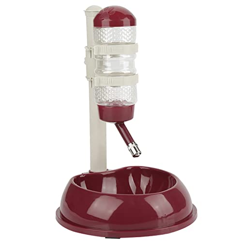 Wasserschale für Hunde, Automatischer Höhenspender Einstellbarer Hundefutter -Trinkfuttermittel 2 in 1 Haustier Hunden Katze Haustier Katzen Katzen (Brown) von KIMISS