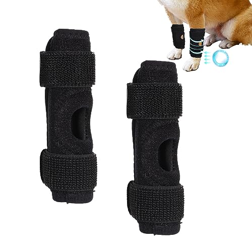 KINBOM Bandage für Hunde Vorderbein, Hundeverband Vorderbein Hundevorderbeinstütze mit Metallstangen Hunde-Vorderbeinstütze zur Unterstützung des Handgelenks ACL-Risswundenschutz (Größe L) von KINBOM