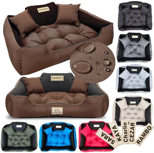 KING DOG Hundebett 55x45 cm personalisiert wasserdicht braun KING DOG Hundebett 55x45 cm personalisiert wasserdicht braun von KING DOG