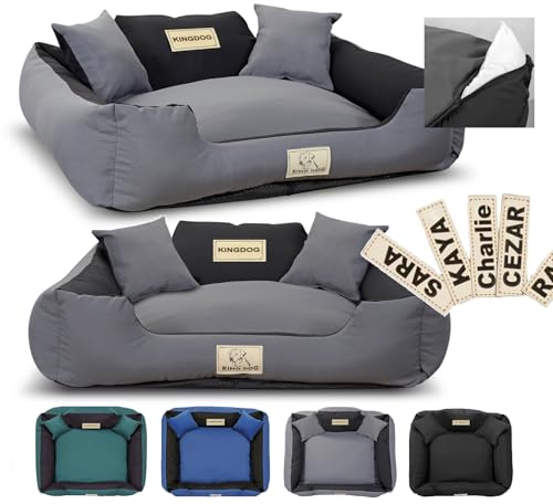 KING DOG Hundebett MM43 100x75 cm personalisiert abnehmbar antirutsch dunkelgrau KING DOG Hundebett MM43 100x75 cm personalisiert abnehmbar antirutsch dunkelgrau von KING DOG