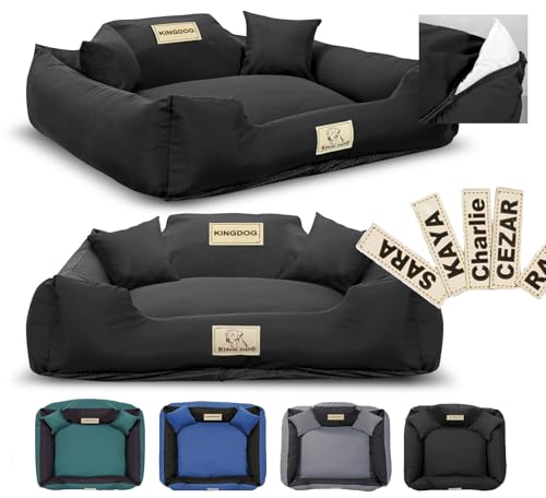 KING DOG Hundebett MM43 75x65 cm personalisiert abnehmbar antirutsch schwarz KING DOG Hundebett MM43 75x65 cm personalisiert abnehmbar antirutsch schwarz von KING DOG