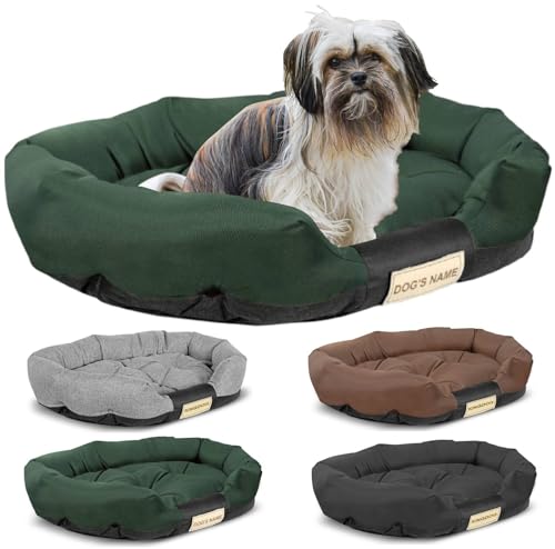 KING DOG Hundebett für große Hunde Größe L 100x75 cm Personalisierbar mit dem Namen des Hundes Wasserdichtes Hundekissen Waschbares Hundesofa Für den Innenbereich Grüne Hundeliege KING DOG Hundebett für große Hunde Größe L 100x75 cm Personalisierbar mit dem Namen des Hundes Wasserdichtes Hundekissen Waschbares Hundesofa Für den Innenbereich Grüne Hundeliege von KING DOG