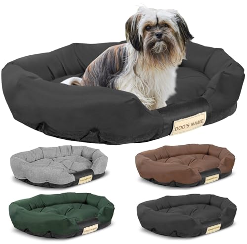 KING DOG Hundebett für sehr große Hunde Größe XL 115x95 cm Personalisierbar mit dem Namen des Hundes Wasserdichtes Hundekissen Waschbares Hundesofa Für den Innenbereich Schwarze Hundeliege KING DOG Hundebett für sehr große Hunde Größe XL 115x95 cm Personalisierbar mit dem Namen des Hundes Wasserdichtes Hundekissen Waschbares Hundesofa Für den Innenbereich Schwarze Hundeliege von KING DOG