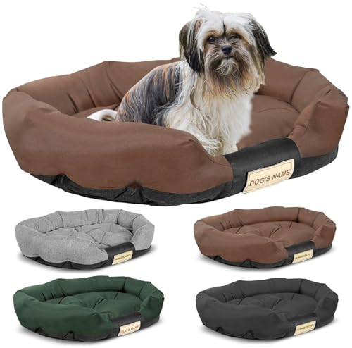 KING DOG Hundebett für sehr große Hunde Größe XXL 130x105 cm Personalisierbar mit dem Namen des Hundes Wasserdichtes Hundekissen Waschbares Hundesofa Für den Innenbereich braune Hundeliege KING DOG Hundebett für sehr große Hunde Größe XXL 130x105 cm Personalisierbar mit dem Namen des Hundes Wasserdichtes Hundekissen Waschbares Hundesofa Für den Innenbereich braune Hundeliege von KING DOG