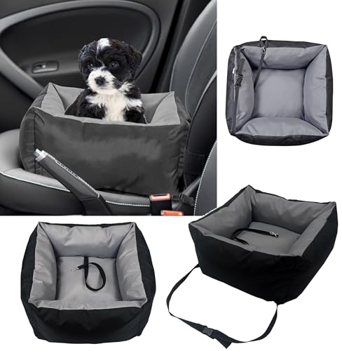 KING DOG Hundesitz Auto 55 x 55 cm wasserdichter Transporter aus Cordura Kratzfest mit Gurt weich gepolstert ideal für kleine Hunde von KING DOG