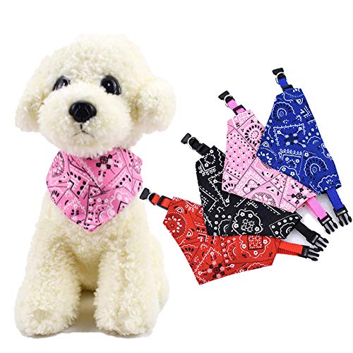 KINGBOO 4-teiliges Hunde-Halstuch-Set mit Halstuch, Dreieck, Speichel, Handtuch für Hunde und Katzen, Größe L von KINGBOO