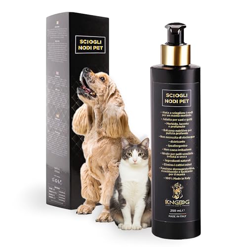Entwirrender Knoten für Hunde und Katzen, Entwirrungsbalsam für Hunde und Katzen, löst Knoten für jeden Haartyp – Balsam für glänzendes und duftendes Fell – 250 ml von KINGDOG