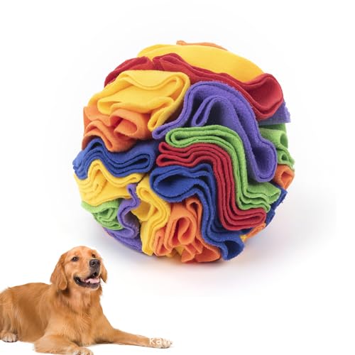 KINGGOO Schnüffelball für Hunde,Intelligenzspielzeug für Hunde, Hundespielzeug für Langeweile, Interaktives Hundespielzeug für Kleine Mittelgroße Hunde Spielzeug zum Langsamen Füttern von Hunden, 20cm von KINGGOO