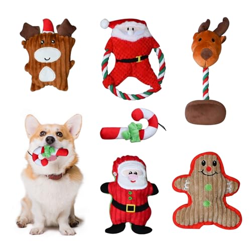 KINGROCK Hundespielzeug mit weihnachtlichem Rentier, langlebiges Plüsch-Hundespielzeug KINGROCK Hundespielzeug mit weihnachtlichem Rentier, langlebiges Plüsch-Hundespielzeug von KINGROCK