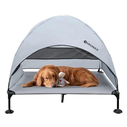 KINGROCK Outdoor Hundebett mit Baldachin, erhöhtes Hundebett mit Stall KINGROCK Outdoor Hundebett mit Baldachin, erhöhtes Hundebett mit Stall von KINGROCK