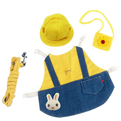 Haustier-Kaninchen-Kleidung, Jeansjacke, Mantel, Kleintiergeschirr, Leine, Weste, Tasche, Hut, Set für Frettchen, Hasen, Hamster, Welpen, Kätzchen Haustier-Kaninchen-Kleidung, Jeansjacke, Mantel, Kleintiergeschirr, Leine, Weste, Tasche, Hut, Set für Frettchen, Hasen, Hamster, Welpen, Kätzchen von KINHA