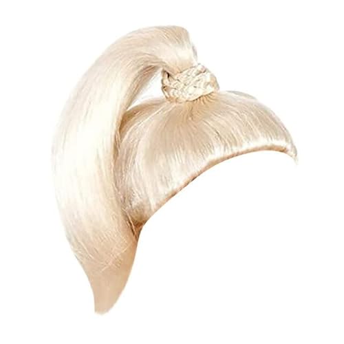 KINHA Hundeperücke Blond Haustier Katze Cosplay Perücken Pferdeschwanz Golden Hair Requisiten Urlaub Party Niedlich Bequem Verstellbar Hut Mode von KINHA