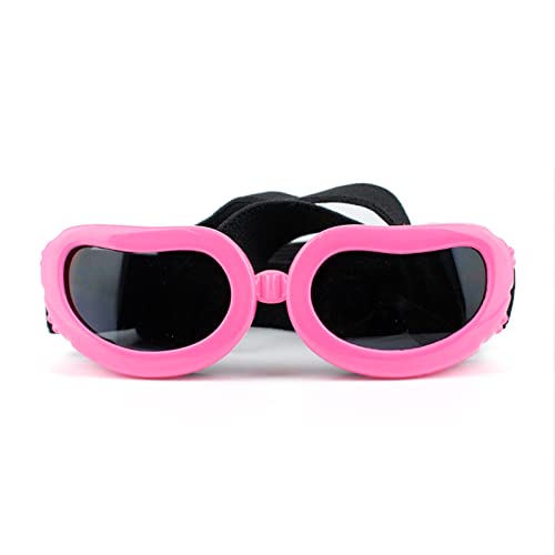 KINLYBO Brille für Katze, Haustier Sommer Sonnenbrille Augenschutz Anti UV mit Verstellbarem Riemen Weicher Rahmen für kleine Hunde Katzen Rosa von KINLYBO