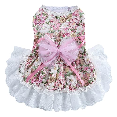 KINLYBO Haustier-Hundekleid, Blumenwelpen, Tutu, Röcke für Hochzeit, Party, Brithday-Kostüm, LF24, Rosa, Größe S KINLYBO Haustier-Hundekleid, Blumenwelpen, Tutu, Röcke für Hochzeit, Party, Brithday-Kostüm, LF24, Rosa, Größe S von KINLYBO