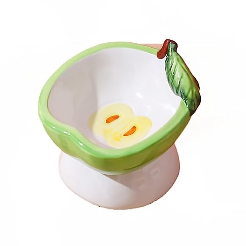 KINLYBO Haustier-Keramik-Schüssel, schützende zervikale diagonale Schüssel, Obstformschale für Welpen, Hunde, Katzen, Grün KINLYBO Haustier-Keramik-Schüssel, schützende zervikale diagonale Schüssel, Obstformschale für Welpen, Hunde, Katzen, Grün von KINLYBO