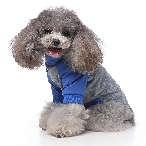 KINLYBO Haustier-Kostüm, bunt gestreift, hoher Halsausschnitt, Sweatshirts für Welpen, Hunde, Blau, Größe M KINLYBO Haustier-Kostüm, bunt gestreift, hoher Halsausschnitt, Sweatshirts für Welpen, Hunde, Blau, Größe M von KINLYBO
