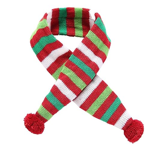 KINLYBO Haustier-Schal, Weihnachten, modisch, für den Winter, warm, Zubehör für Hunde, Katzen, Rotgrün, Größe M von KINLYBO